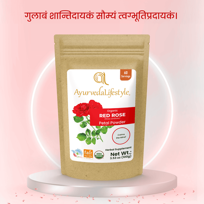 Organic RED ROSE Petals Powder