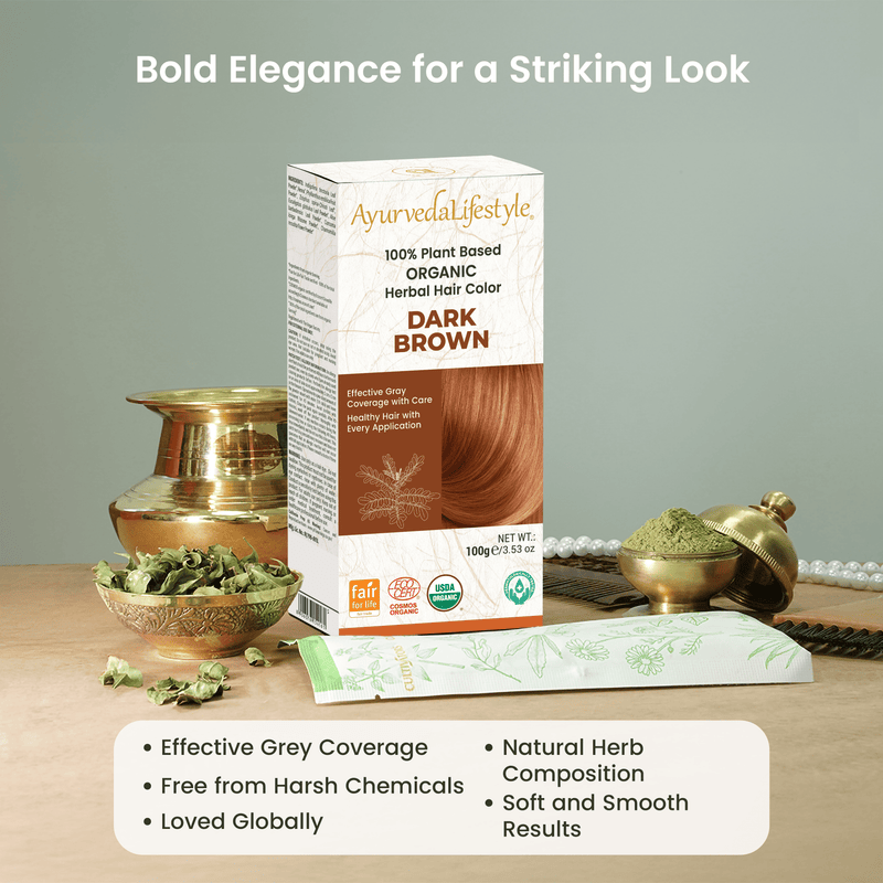 Organic DARK BROWN Hair Color